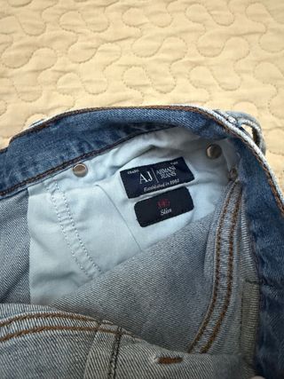 Vaqueros Armani Hombre Azules