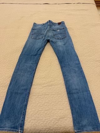 Vaqueros Armani Hombre Azules