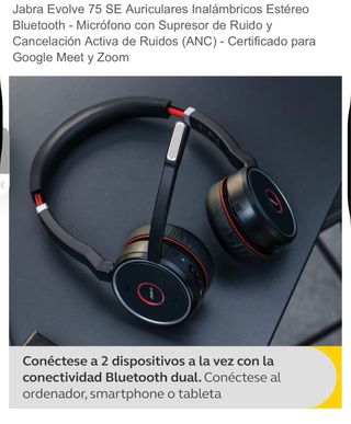 Auriculares Bluetooth Jabra Negros y Rojos