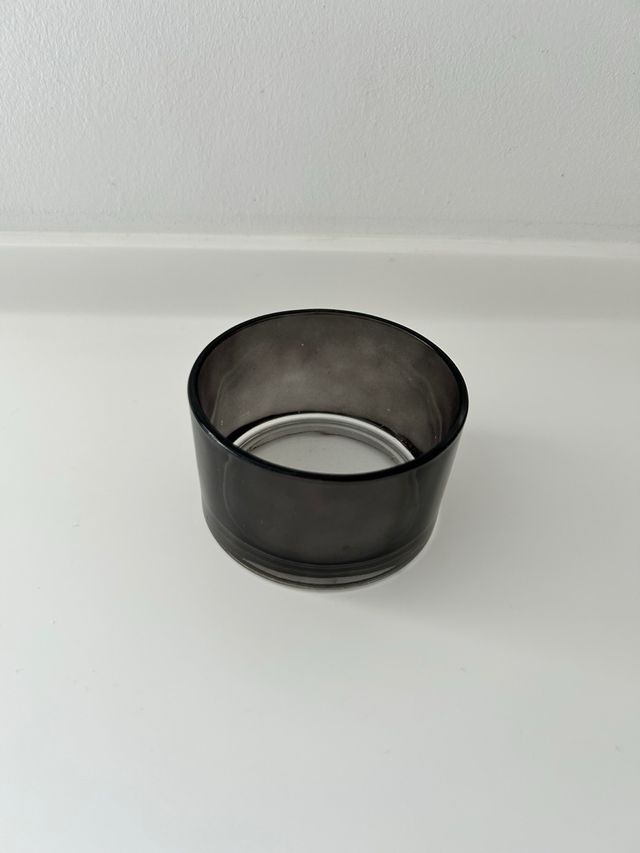 Vaso de cristal ahumado