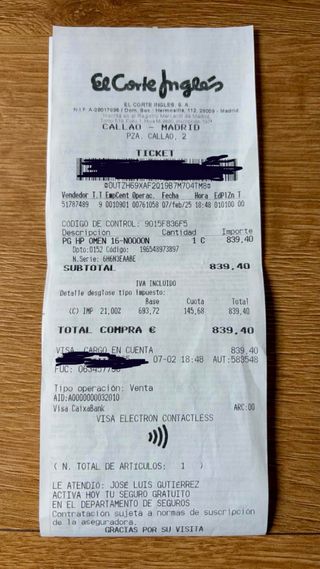 Ordenador Portátil HP OMEN Negro