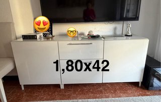 Mueble Almacenaje Ikea BESTÅ Blanco Brillo