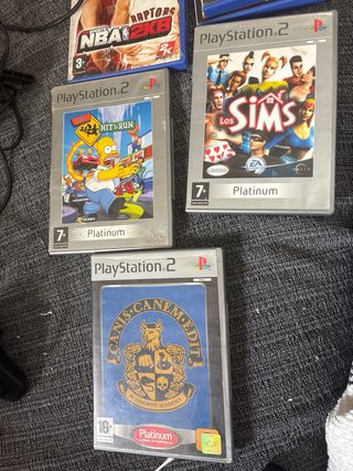 PlayStation 2 Slim Negra + Juegos leer descripcion