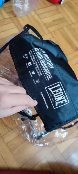 Casco de boxeo Leone rojo