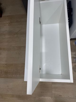 Arcón / Banco madera laminada en blanco