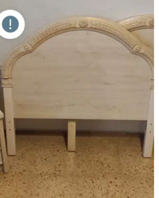 2 Cabeceros Cama 90cm Madera Beige