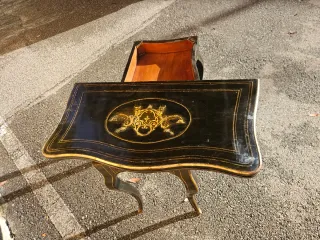 Tavolino antico Boulle intarsi ottone