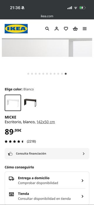 Escritorio blanco moderno