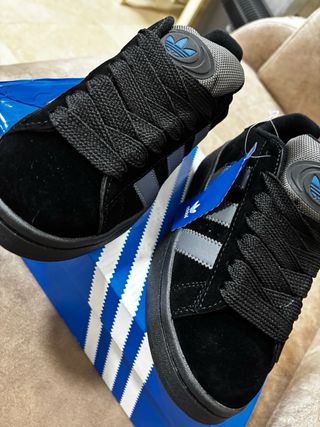 Adidas Campus Zapatillas Negras y Grises Mujer