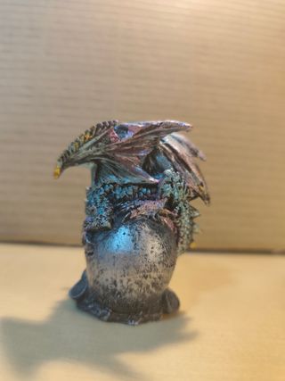 Figura dragón azul fantasía