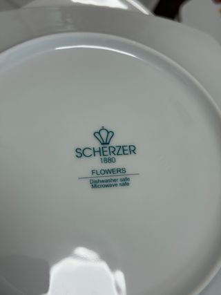 Juego Vajilla Scherzer 1880 Flores