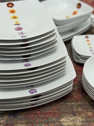 Juego Vajilla Scherzer 1880 Flores