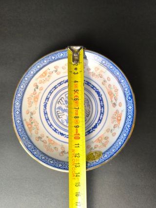 3 Pratos Bago de Arroz Dragão Porcelana China Maca