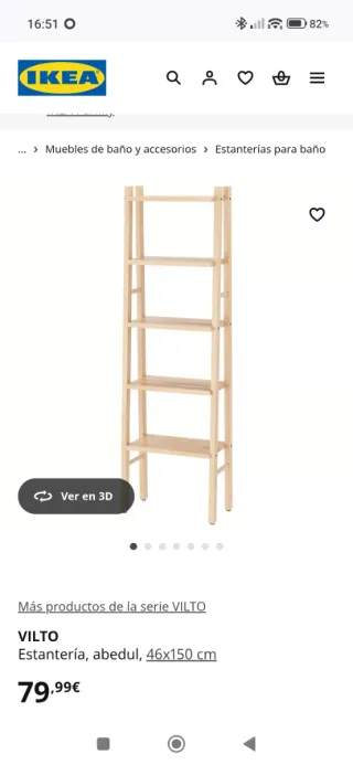 Estanteria IKEA Vilto 46x150cm