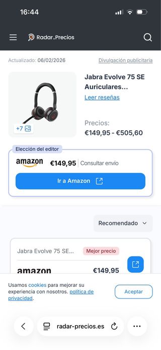 Auriculares Bluetooth Jabra Negros y Rojos