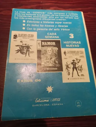 Tebeo o cómic Marvel ediciones Vértice