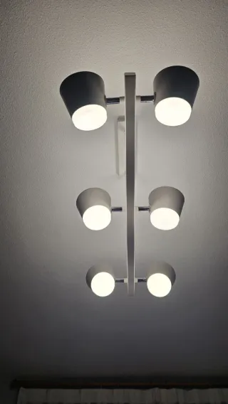 Lámpara Salón 6 Focos Dobles