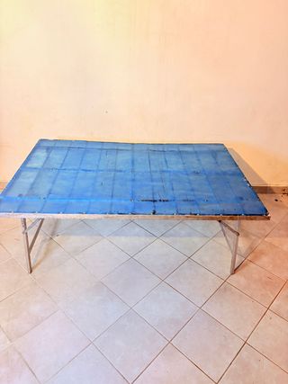 6 Tavoli pieghevoli in alluminio e vetroresina