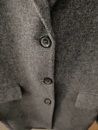 Abrigo largo Zara gris