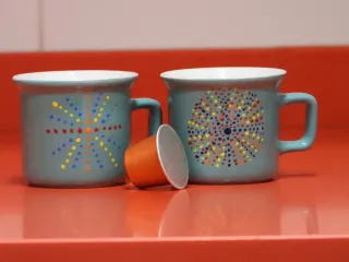 Taza cerámica pintada a mano