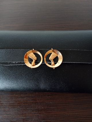 Pendientes Nefertiti Oro 14k