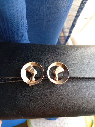 Pendientes Nefertiti Oro 14k