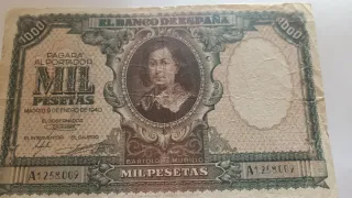 Billete 1000 Pesetas Banco de España 1940