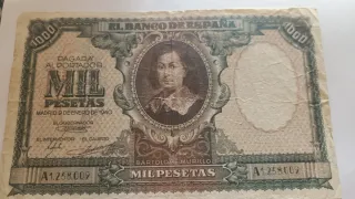 Billete 1000 Pesetas Banco de España 1940
