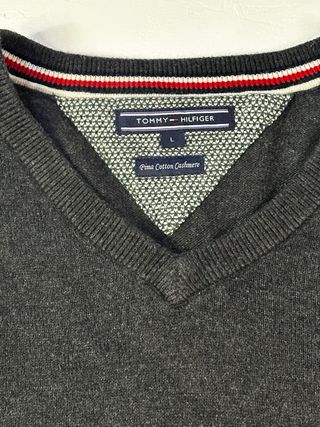 Maglione Tommy Hilfiger Grigio TagliaL 8% Cashmere