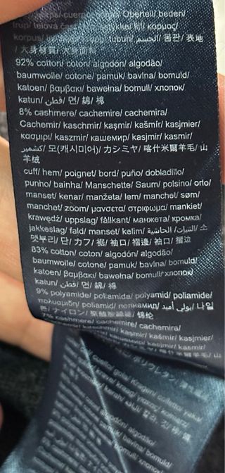 Maglione Tommy Hilfiger Grigio TagliaL 8% Cashmere