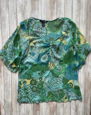 Blusa H&M XL Estampada Flores