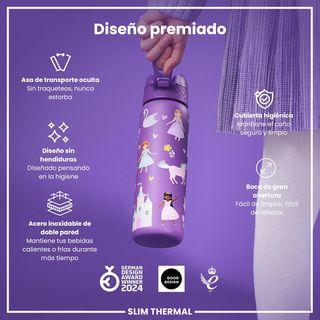 ion8 Botella Agua Acero Inoxidable Termica, 500ml,