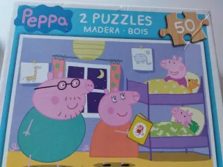 2 Puzzles Peppa Pig Madera 50 Piezas