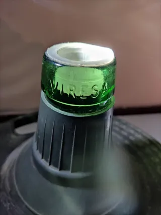 Garrafa Antigua Vino Vidrio Verde