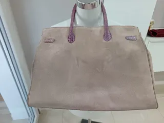 Borsa Tosca Blu a spalla beige e viola