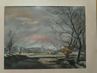 Cuadro paisaje acuarela