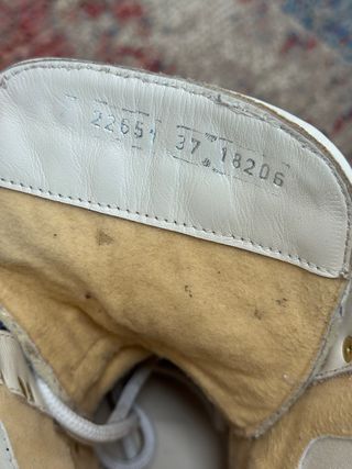 Botines crema piel acolchada suela track