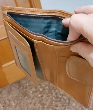 Cartera de piel BK 16x10