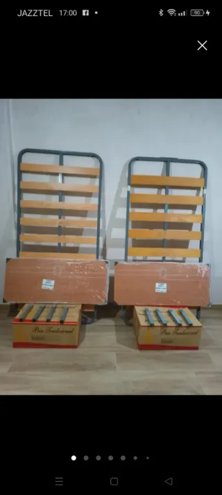 Somier con patas y cabecero