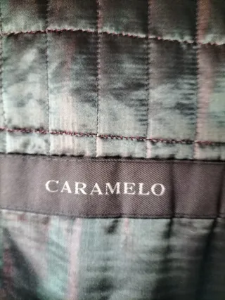 Chaqueta de piel CARAMELO negra