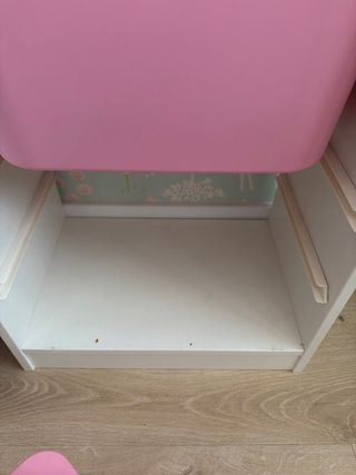 Mueble Almacenaje Ikea con Cajas Rosas