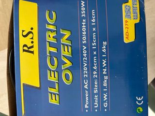 Horno Tostador Eléctrico R.S. 350W