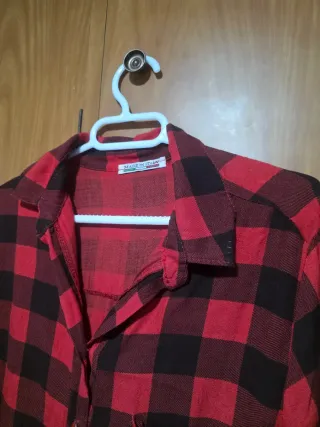 Camisa cuadros roja y negra Talla M