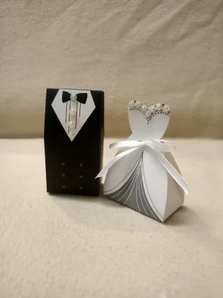 Portaconfetti bomboniere matrimonio sposo&sposa