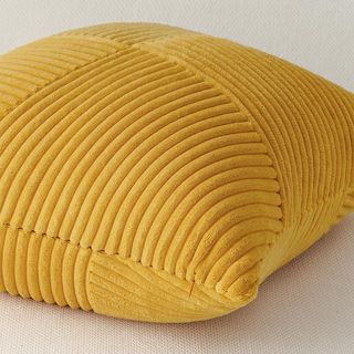 Topfinel Fundas Cojines 60x60 Amarillo de Pana Sua