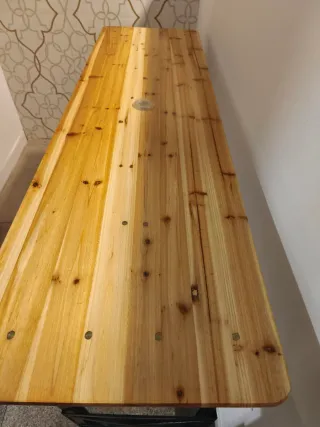 Mesa Plegable Madera Ajustable