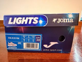 Zapatillas Joma Rosas y Dorado Con luces. Talla 30