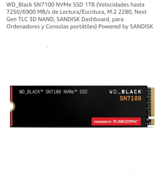 SSD WD_BLACK SN7100 1TB PCIe Gen4 NVMe