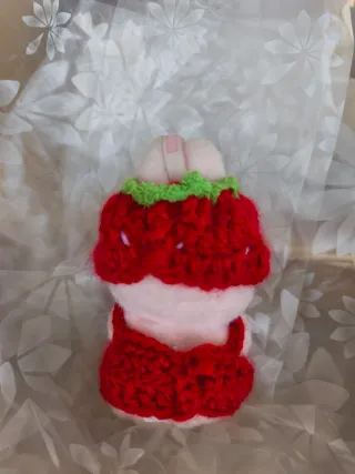 Disfraz fresa para Labubu