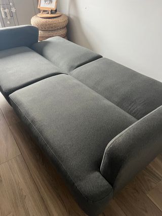 Sofá-cama 3 plazas gris Maisons du Monde